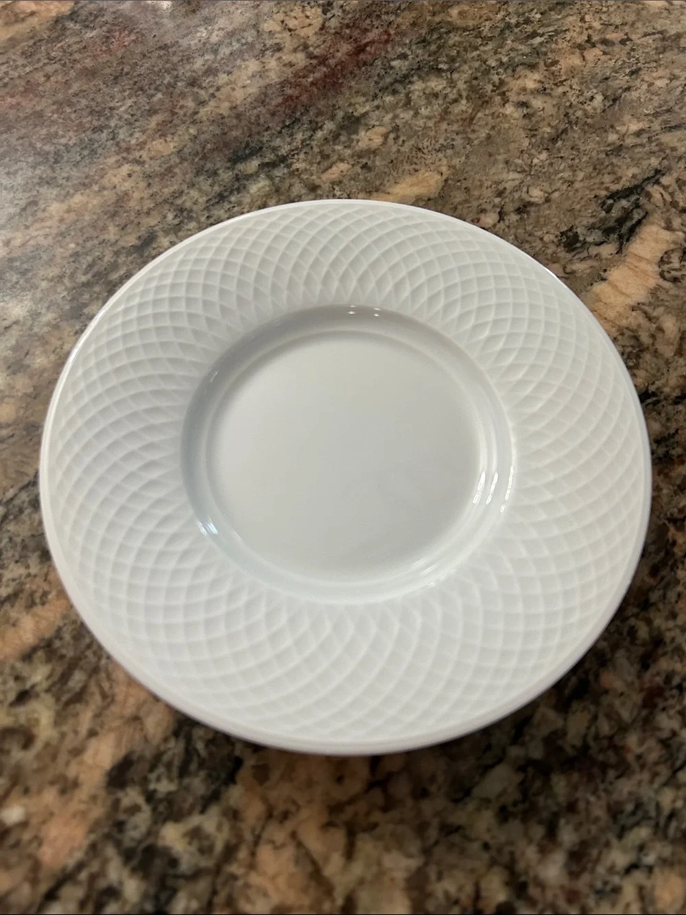 Nikko New Century Classic Orbit White Textured Ceramic Saucer Plate - Set of 2